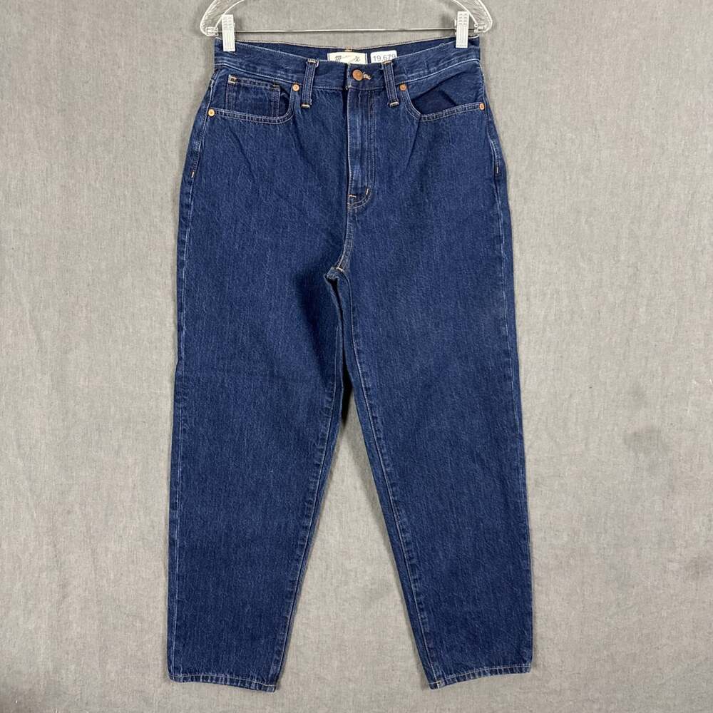 Madewell Women's Size 28 Dark Wash Blue Baggy Tapered Leg Jeans